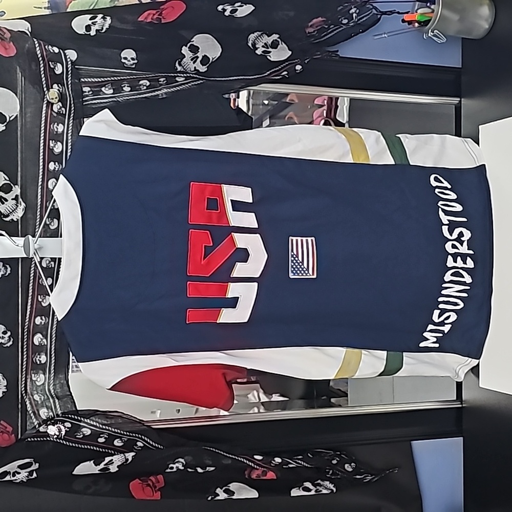 ENTRE LS Jersey Size M Misunderstood USA Olimpic Embroid